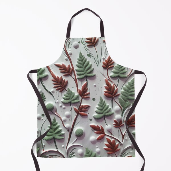 Item preview, Wild leaves.Realistic delicate 3D wild leaves - expressive botanical pattern. Brown and mint. designed and sold by My-fake-places.