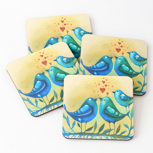 Item preview, Love Birds - Bluebirds  designed and sold by LustigFox.