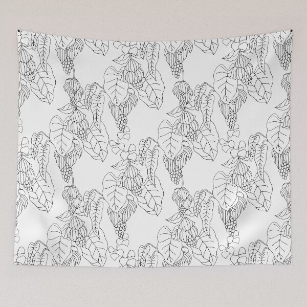 Item preview, Tropical plants and flowers line art designed and sold by OrangeKoi.