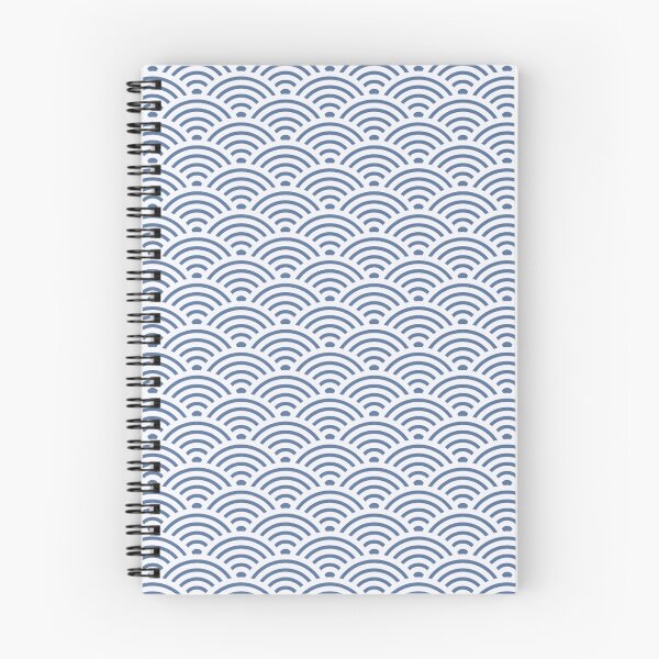 Item preview, Blue White Arches Rainbow Waves Bridge Classic Abstract Traditional Japanese Pattern designed and sold by PenguinForests.