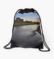 Cumbria: Sunset at Brougham Castle Drawstring Bag