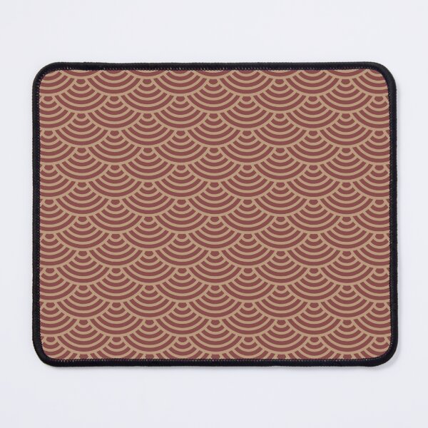 Item preview, Brown Beige Semicircle Hollows Curves Seigaiha Geometric Natural Traditional Japanese Pattern designed and sold by PenguinForests.