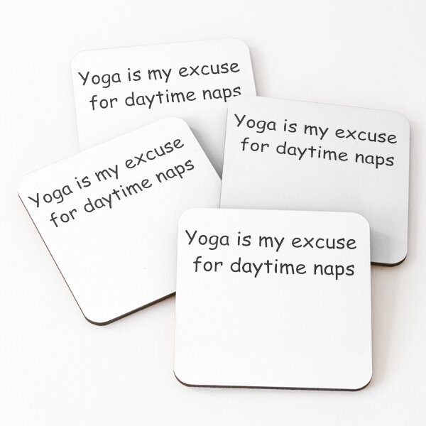 Item preview, funny yoga saying Yoga is my excuse for daytime naps designed and sold by koalashopa.