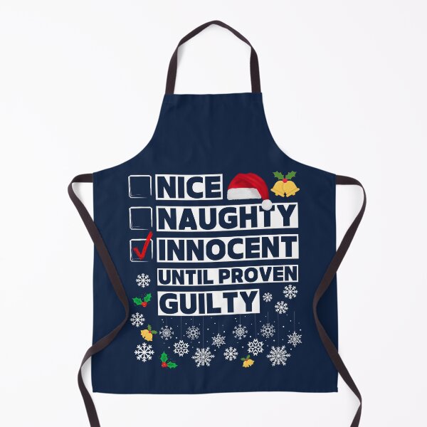 Item preview, Funny Christmas List Nice Naughty Innocent Until Proven Guilty Xmas Family Matching Pajamas designed and sold by LittleZea.