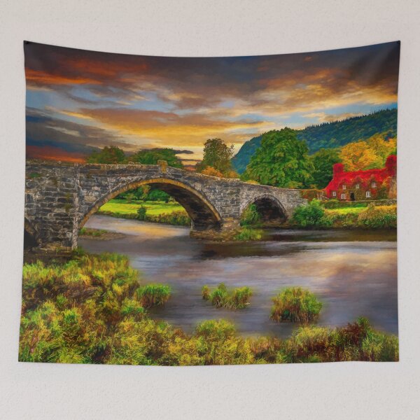 Item preview, Llanrwst Ivy Cottage  and Bridge designed and sold by AJEvans.