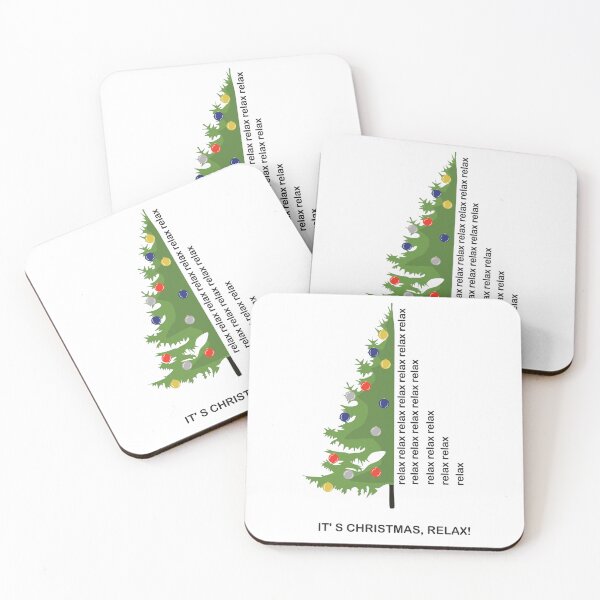 Aperçu de l'œuvre Sapin de Noël avec texte Relax créée et vendue par GiCapgraphics.