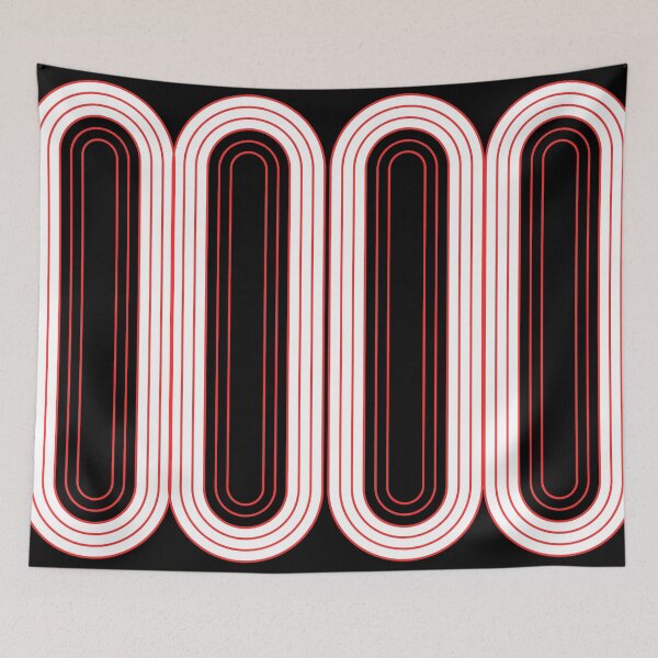 Item preview, Black red modern circular design with details designed and sold by MPDesign84.