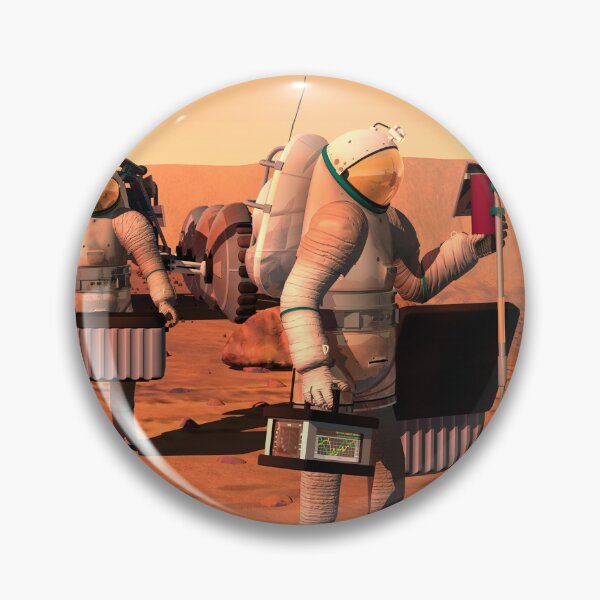 Item preview, STK204397S-Astronauts setting up weather monitoring equipment on Mars. designed and sold by StocktrekImages.