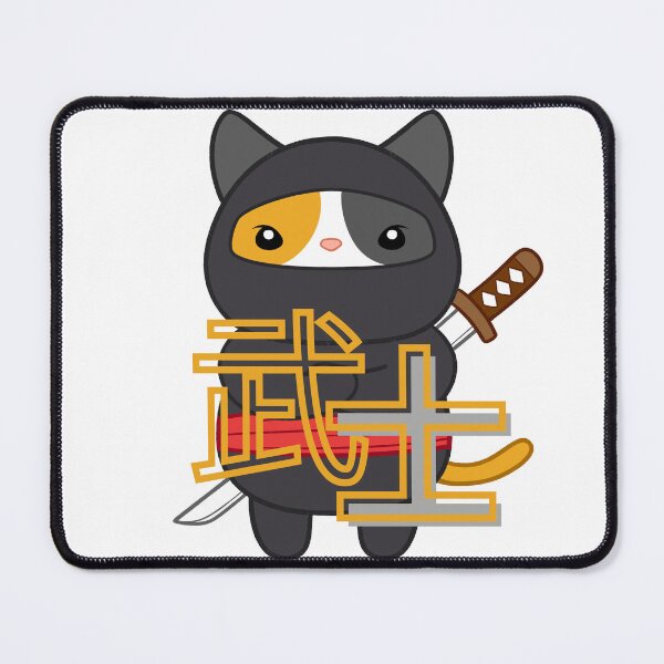 Item preview, Ninja Cat Roning designed and sold by CUTE_CAT ⭐⭐⭐⭐⭐.