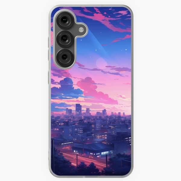 Item preview, Anime City Purple skyline designed and sold by SunMoonMilk.