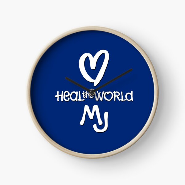 Love - Heal the World - MJ (white) Clock