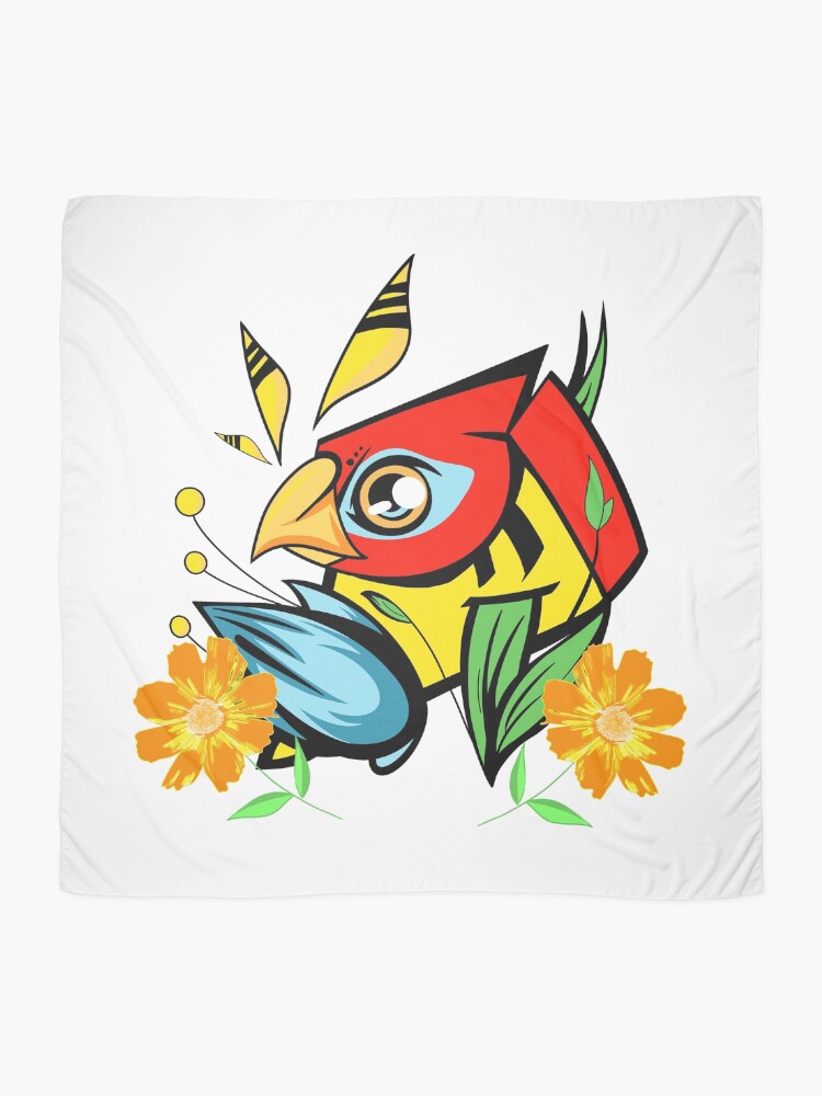 Thumbnail 2 of 3, Scarf, Parrot designed and sold by SaylarStickers.