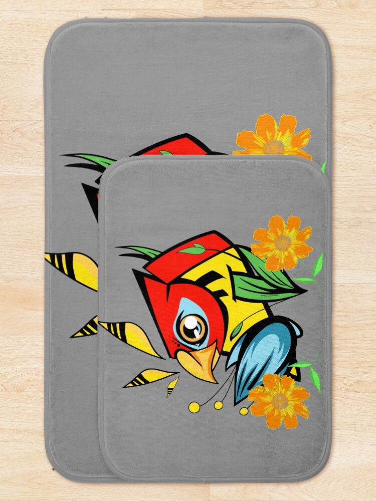 Thumbnail 5 of 6, Bath Mat, Parrot designed and sold by SaylarStickers.