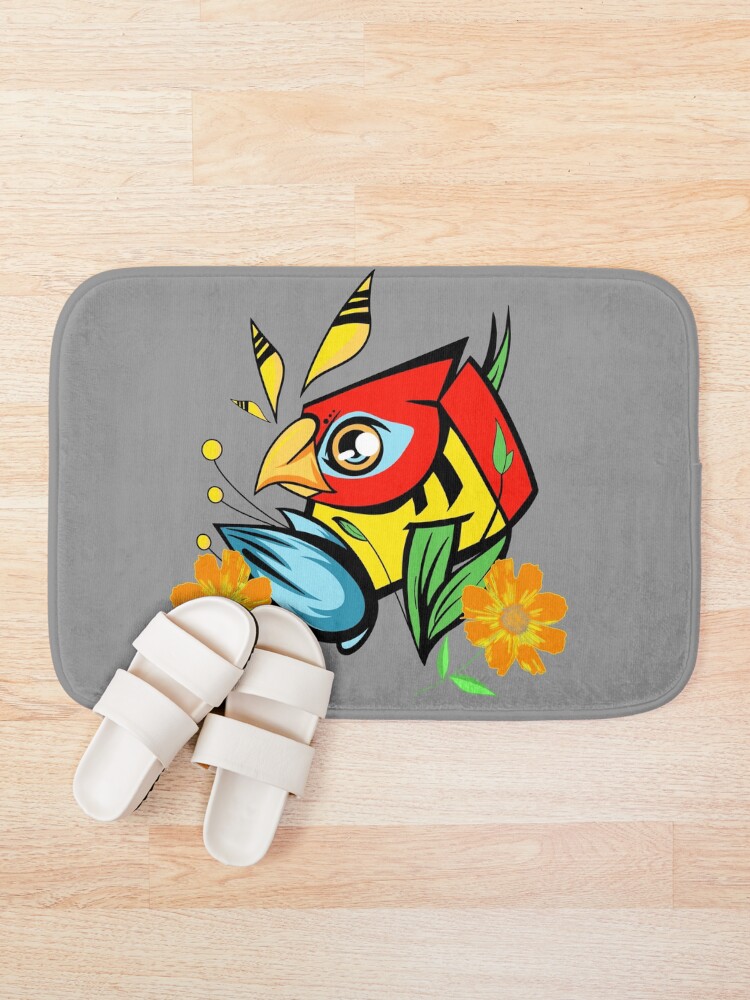 Thumbnail 1 of 6, Bath Mat, Parrot designed and sold by SaylarStickers.