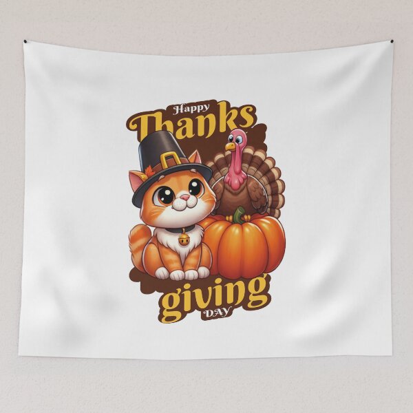 Item preview, Happy Thanks Giving Day Cut cat  designed and sold by Pyro-Store.