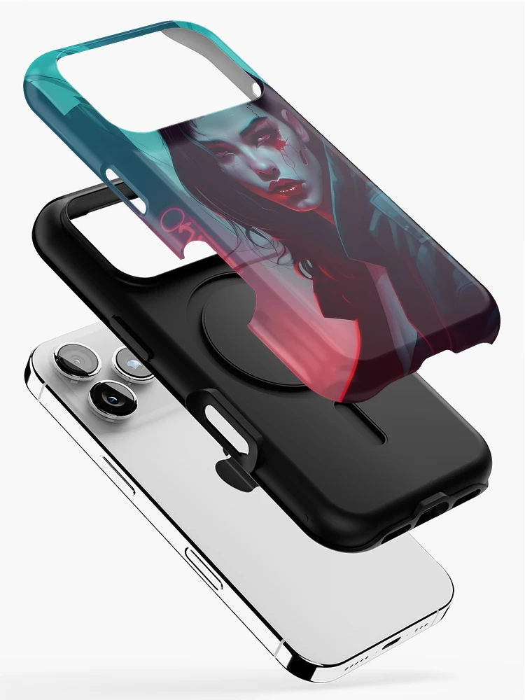 Thumbnail 2 of 4, iPhone Case, Cyberpunk Woman designed and sold by RaccoolDesign.