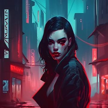 Artwork thumbnail, Cyberpunk Woman by RaccoolDesign