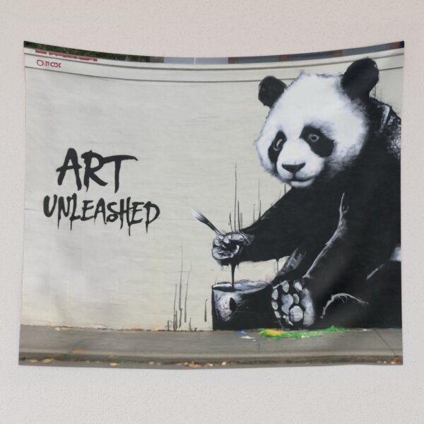 Item preview, Panda Stencil Graffiti designed and sold by Bomax121.