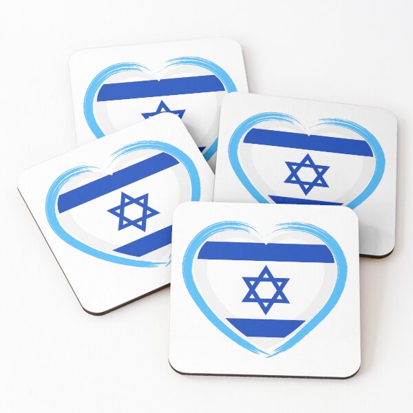 Item preview, Israeli Flag Heart designed and sold by HebrewHipster.