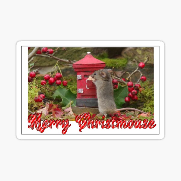 Merry Christmas - Christmouse Card Sticker