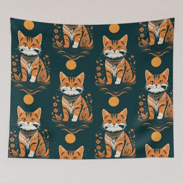 Item preview, "Retro Whiskers: Vintage Cat Illustration" designed and sold by ArtistKunal123.
