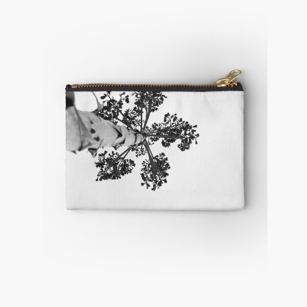 Item preview, Black and white shot of Agave salmiana vertical floral stem in silhouette. Low angle view. designed and sold by kristofbellens.