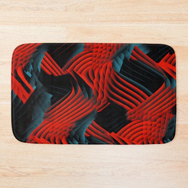 Item preview, Crimson Surge: Red and Black Abstract Ripples designed and sold by VectorPlace.