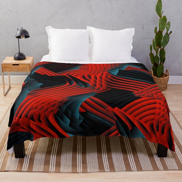 Item preview, Crimson Surge: Red and Black Abstract Ripples designed and sold by VectorPlace.
