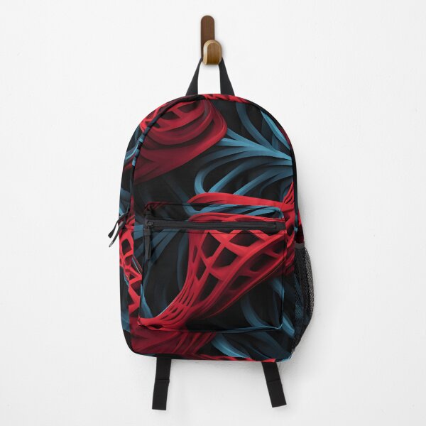 Item preview, Lattice Flow: Red and Teal Dynamic Weave designed and sold by VectorPlace.