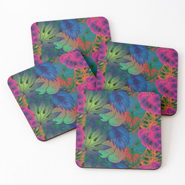 Item preview, Pattern Gradient Colored Tropical Exotic Palm Leaves designed and sold by NayaChu.