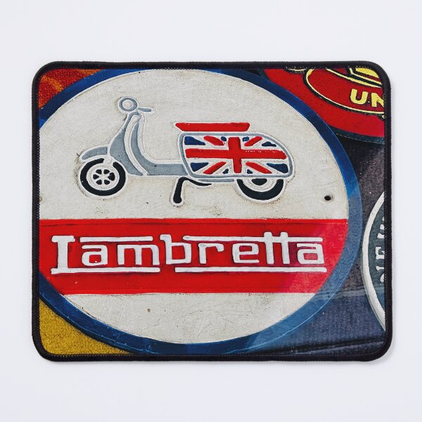 Item preview, vintage Lambretta advertising signs designed and sold by RoyalTarget.