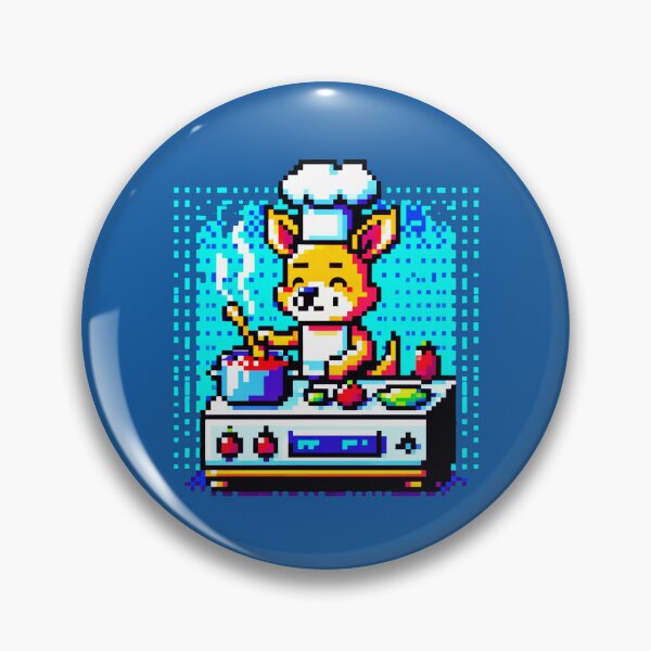 Artikelvorschau, Gourmet-Känguru: 8-Bit-Pixel-Kulinarikmeister entworfen und verkauft von PixelPunkster.