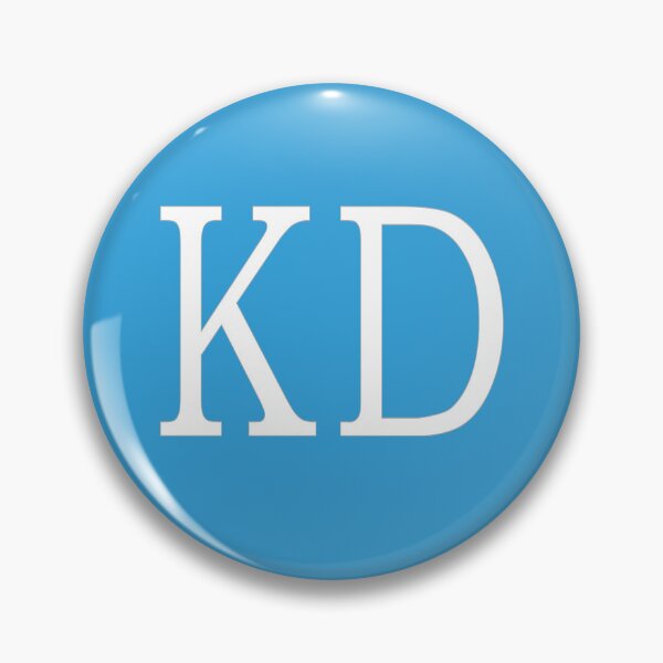 Item preview, KD Initials Monogram Elegant White Letters designed and sold by Jeallan Designs.