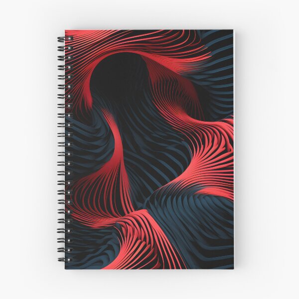 Item preview, Vortex Elegance: Red and Black Abstract Swirls designed and sold by VectorPlace.