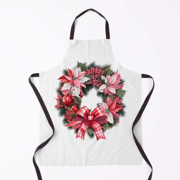 Item preview, Christmas Poinsettia and Red Berry Wreath designed and sold by silviaol.