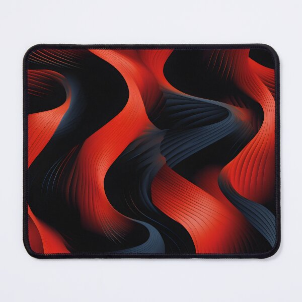 Item preview, Crimson Waves: Abstract Red on Black Art designed and sold by VectorPlace.