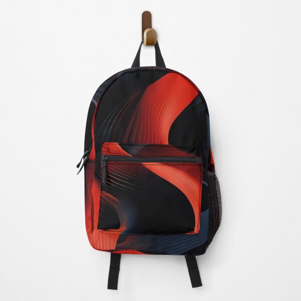 Item preview, Crimson Waves: Abstract Red on Black Art designed and sold by VectorPlace.
