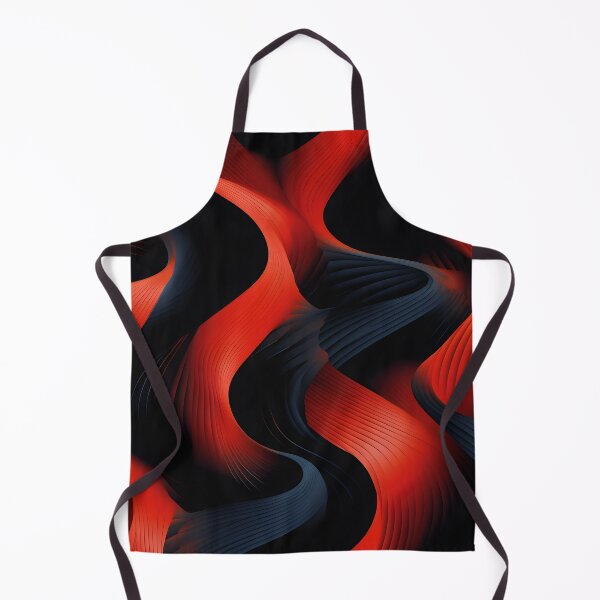 Item preview, Crimson Waves: Abstract Red on Black Art designed and sold by VectorPlace.