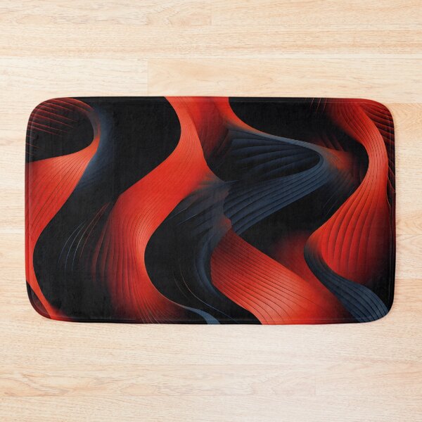 Item preview, Crimson Waves: Abstract Red on Black Art designed and sold by VectorPlace.