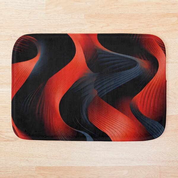 Item preview, Crimson Waves: Abstract Red on Black Art designed and sold by VectorPlace.