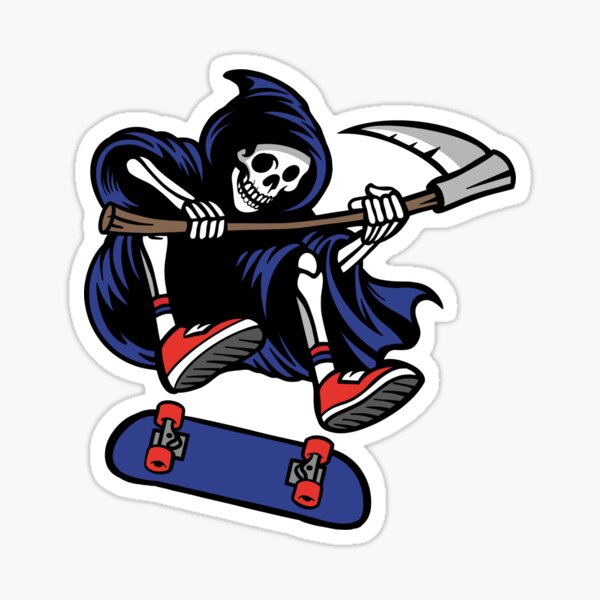 Grim Reaper Skateboard Shirt - TeeUni