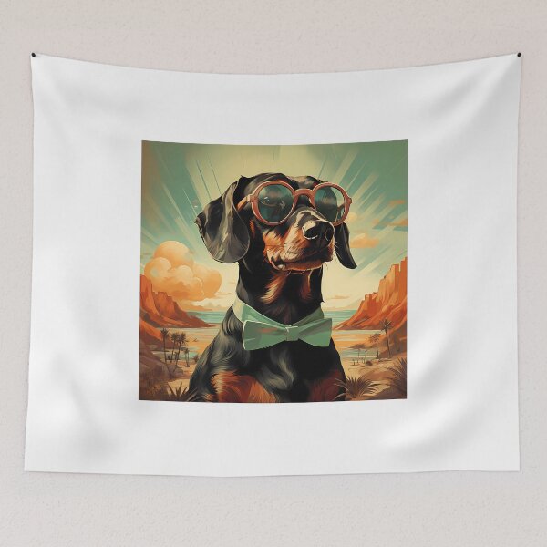 Item preview, Retro Dachshund: Vintage Dog Elegance designed and sold by Artful-Adam.