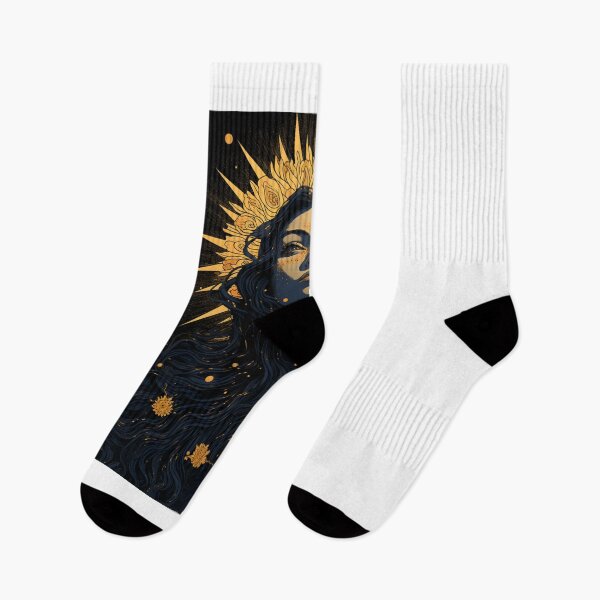 Item preview, The Lady of the Sun has stars of golden light. designed and sold by Darda-art.