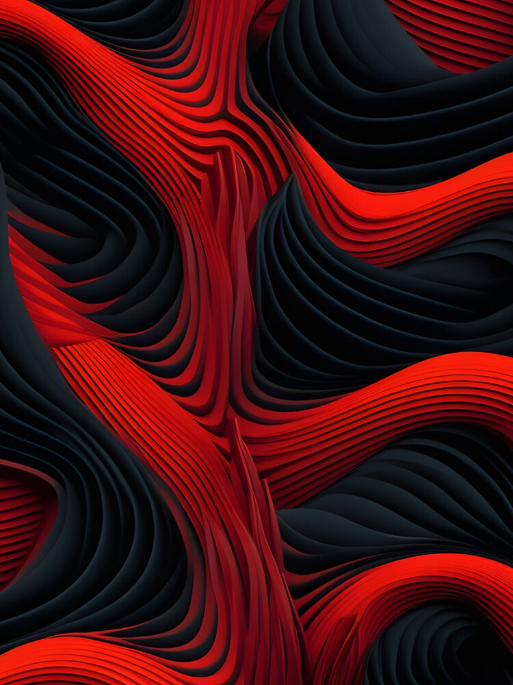Thumbnail 5 of 5, iPhone Case, Sable Swirls: Red Ribbons in Abstract Flow designed and sold by VectorPlace.
