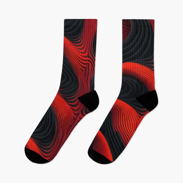 Item preview, Sable Swirls: Red Ribbons in Abstract Flow designed and sold by VectorPlace.