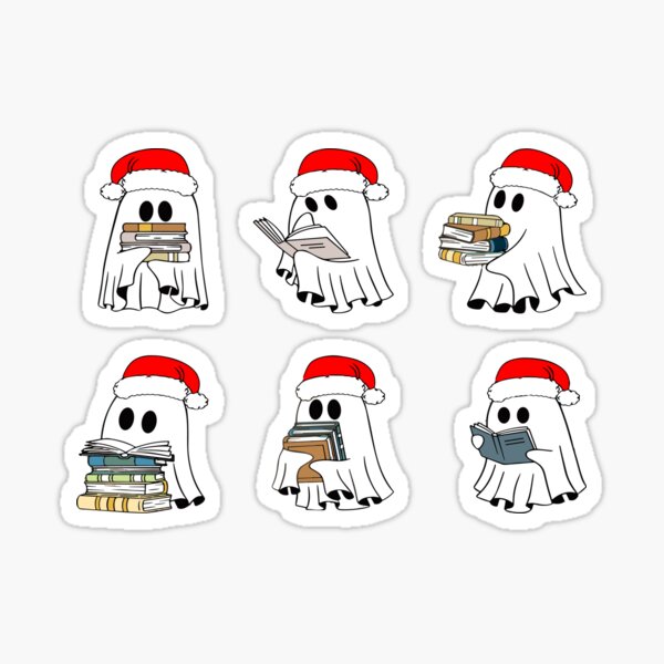 Item preview, Reading Sheet Ghost Cute Ghosts Reading Pack Book Set Spooky Christmas Bookish Lover Gift Ideas designed and sold by StickyBook.