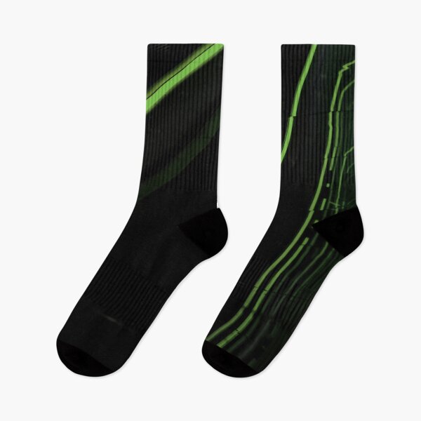 Item preview, Abstract Green Escalator Neon Lines 1  designed and sold by Diana van Neck.