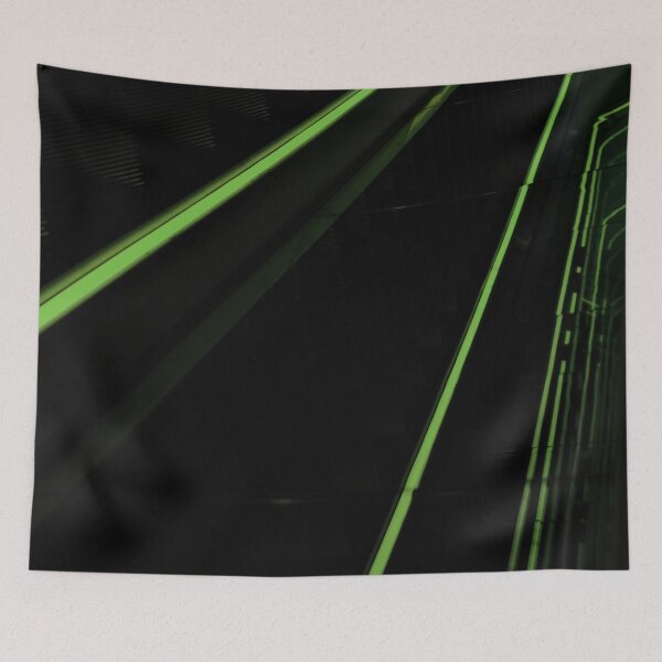 Item preview, Abstract Green Escalator Neon Lines 1  designed and sold by Diana van Neck.