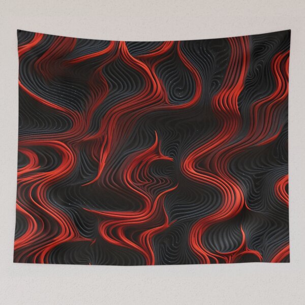 Item preview, Crimson Contours: Abstract Sable Swirls designed and sold by VectorPlace.
