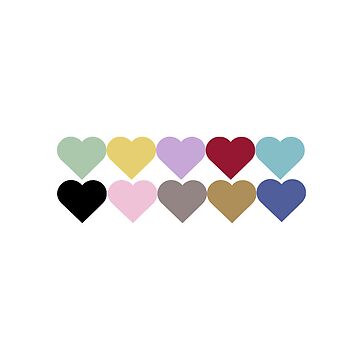 "taylor swift the eras colored hearts" Sticker for Sale by plxnetaries ...